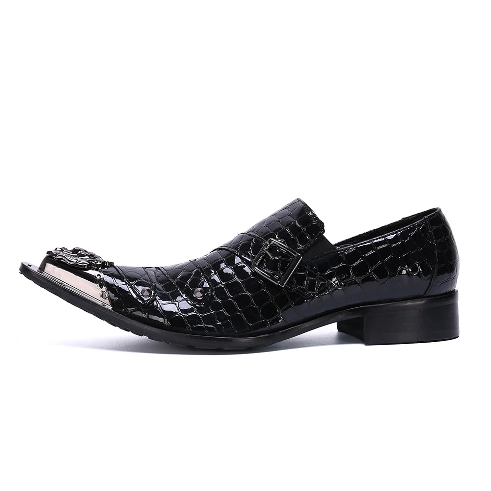 NA280 2022 New Designs Fashion Style Black Mens Shoes Casual Genuine Leather Japanese Style Pointed Steel Toe Shoes Man Loafer