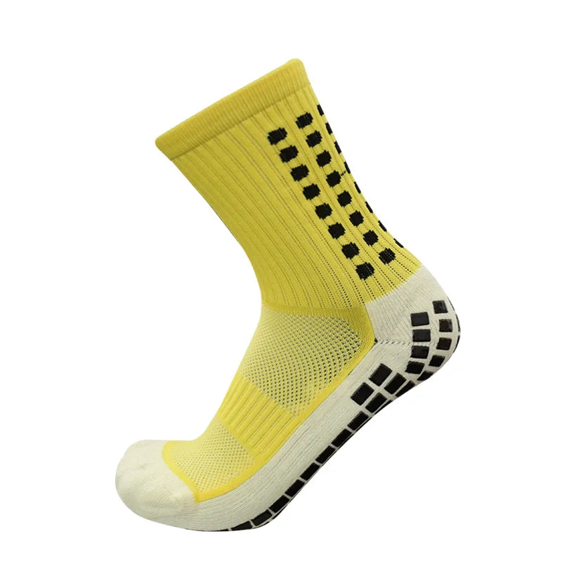 Professional Football Grip Socks - Anti-Slip Cotton Soccer Socks for Men