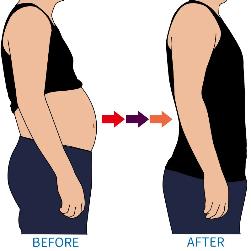 Men's Compression Body Shaper - Chest and Abdomen Slimming Vest