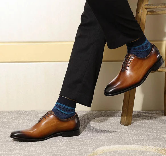 2025 Factory Customization Genuine Leather Shoes  Office Business Men Formal Shoes Lace-Up Fashion Mens Leather Wedding Shoe