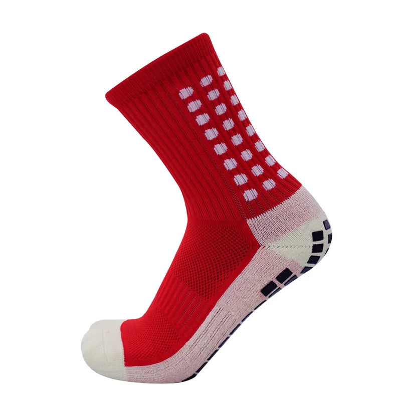 Professional Football Grip Socks - Anti-Slip Cotton Soccer Socks for Men