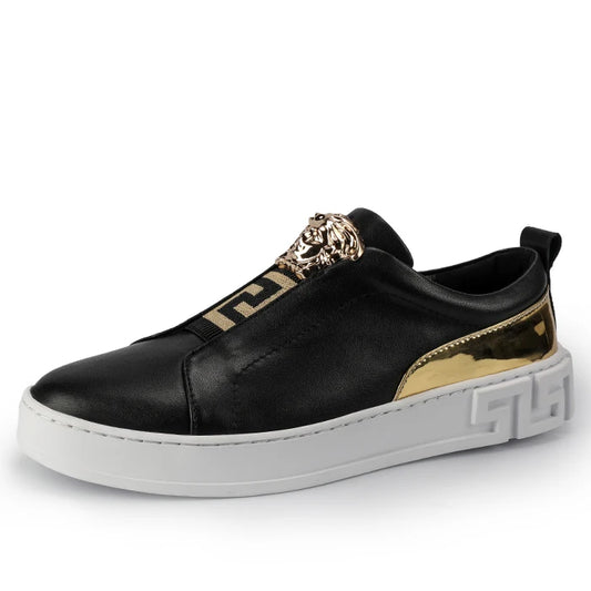 Men's Skateboarding Loafers Penny Loafer Flats Leather Low-top Slip on Shoes Spring Summer Sneakers Pull on Casual Leisure