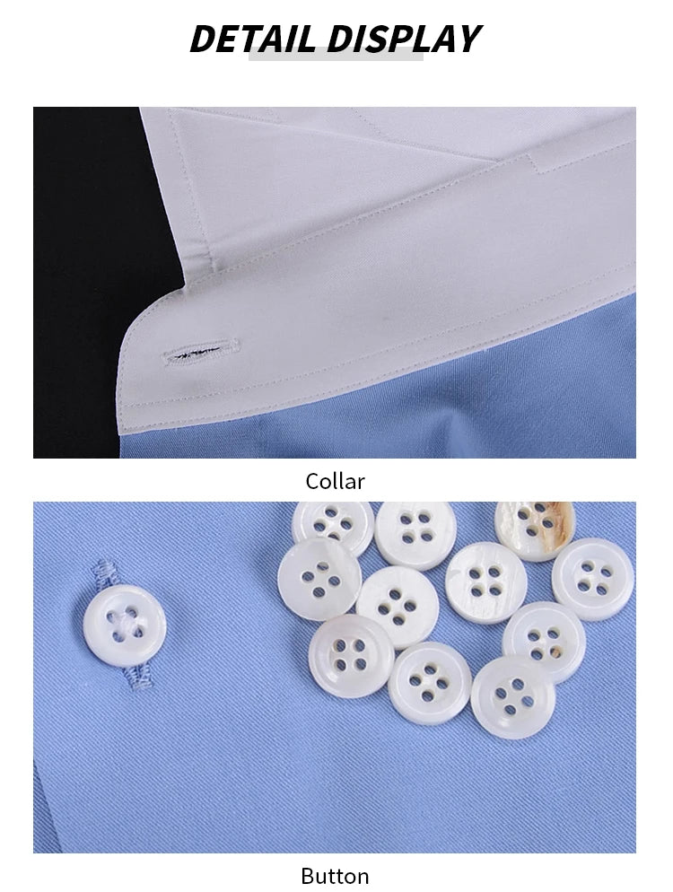 High quality French shirt slim-fit waist work professional official formal men's shirts