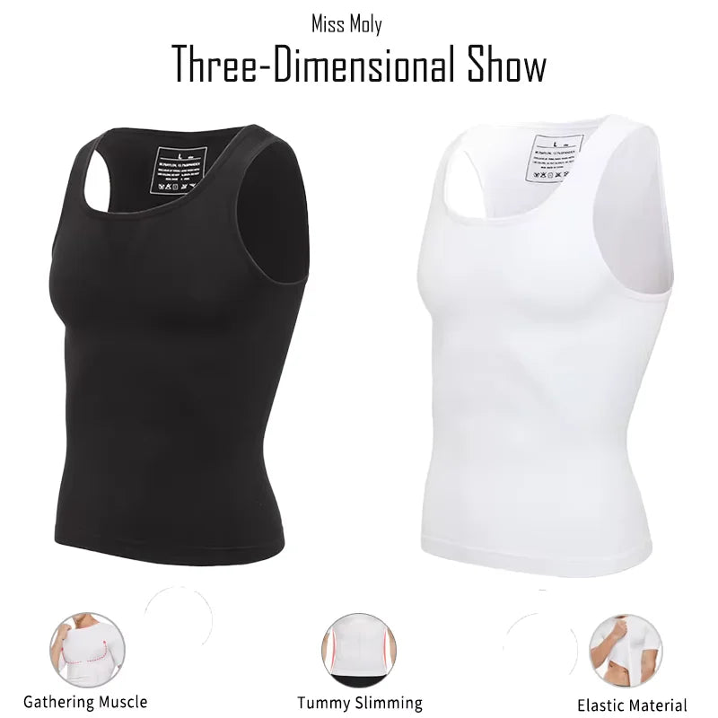 Men's Compression Body Shaper - Chest and Abdomen Slimming Vest