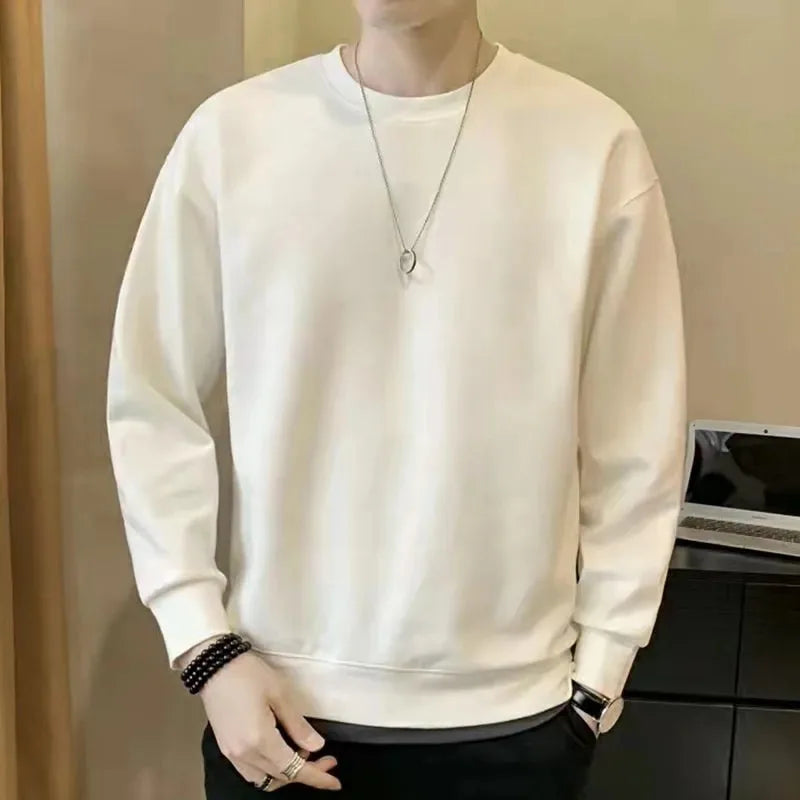 Men's Patchwork Sweatshirt - O-Neck Long Sleeve Casual Streetwear