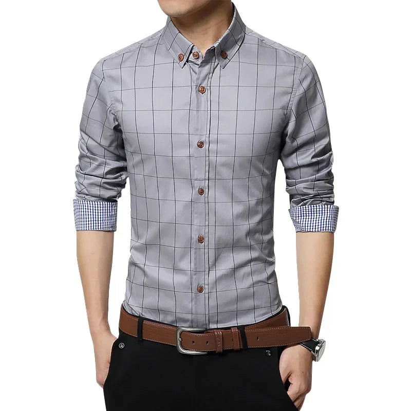 Men's Floral Dress Shirt - Slim Fit Long Sleeve