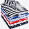 2026 Men's Formal Shirt - Horizontal Stripe Shirt - Buttoned Collar Shirt - Soft Fabrics Shirt - Wedding Style - Black - White -