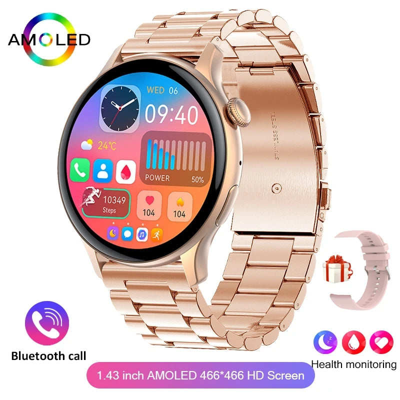 Women's AMOLED Smart Watch with NFC & Bluetooth Call - 1.46" HD Display
