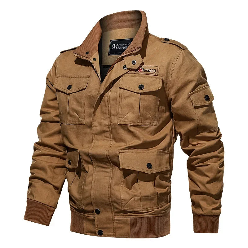 Men's Motorcycle Jacket Special Forces - Breathable Tactical Denim With Multi Pocket Design For Spring Autumn