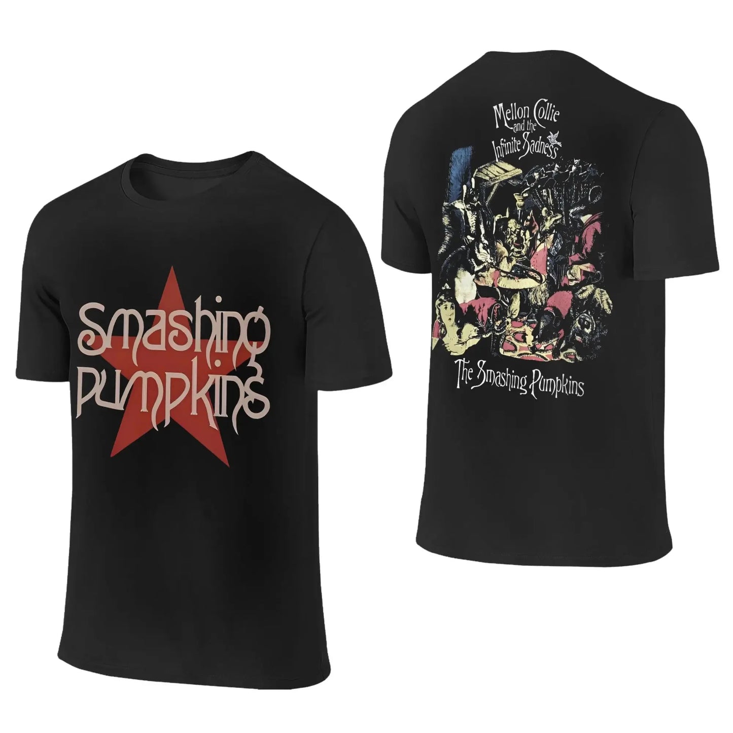 Smashing Pumpkins Band Print T-Shirt - Oversized Rock Music Merch