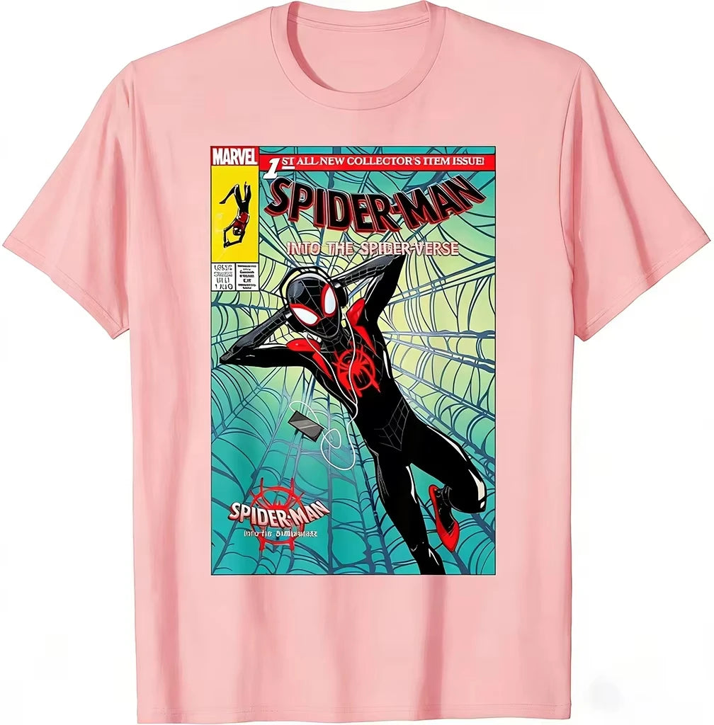 Official Marvel Spider-Man Black Suit Graphic T-Shirt Premium Cotton Tee Comic Design Comfortable Fit