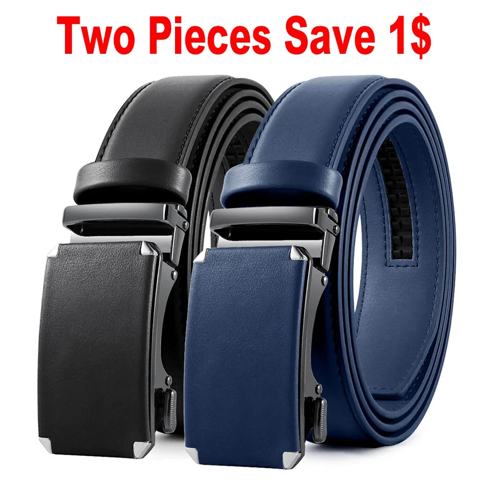 Men's Automatic Buckle Genuine Leather Belt