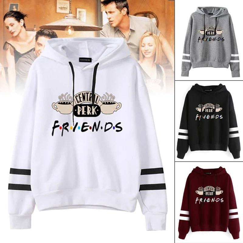 Women's Friends TV Show Coffee Hoodie - Casual Pullover Sweatshirt