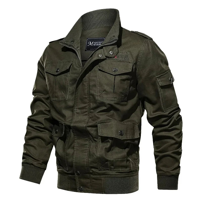 Men's Motorcycle Jacket Special Forces - Breathable Tactical Denim With Multi Pocket Design For Spring Autumn