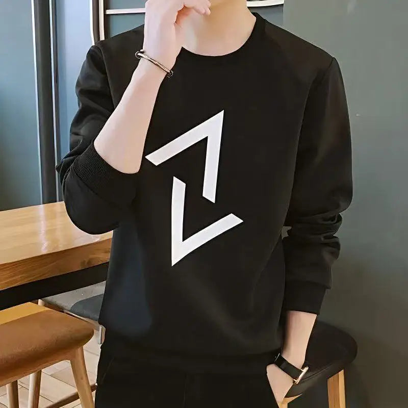 Men's Patchwork Sweatshirt - O-Neck Long Sleeve Casual Streetwear