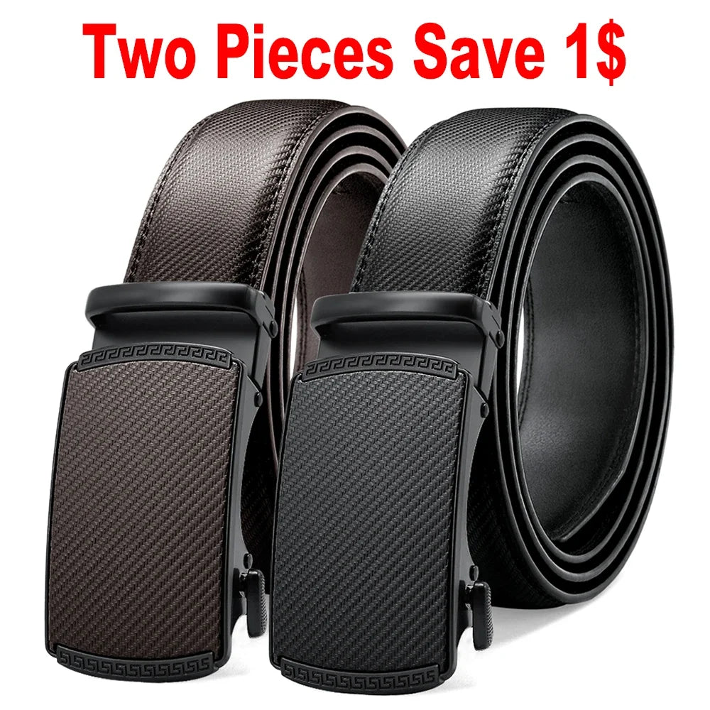 Men's Automatic Buckle Genuine Leather Belt