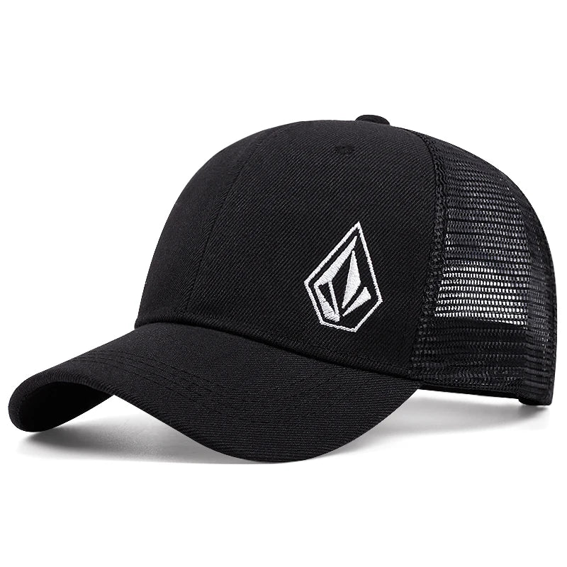 Personalized Minimalist Mesh Hat Diamond Embroidered Streetwear Hat Skateboard Outdoor - Sunshade