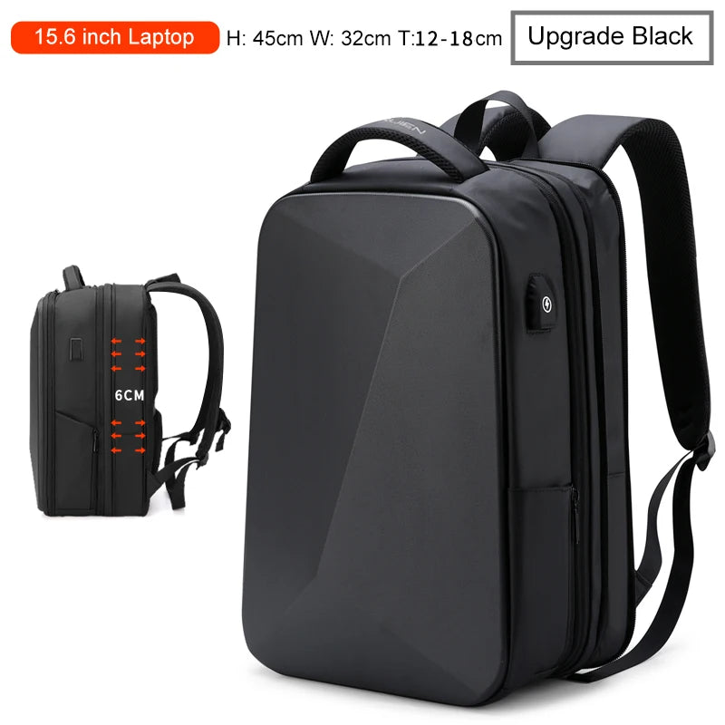 FENRUIEN Anti-Theft Laptop Backpack with USB Charging Port - Water Resistant Business Travel Bag