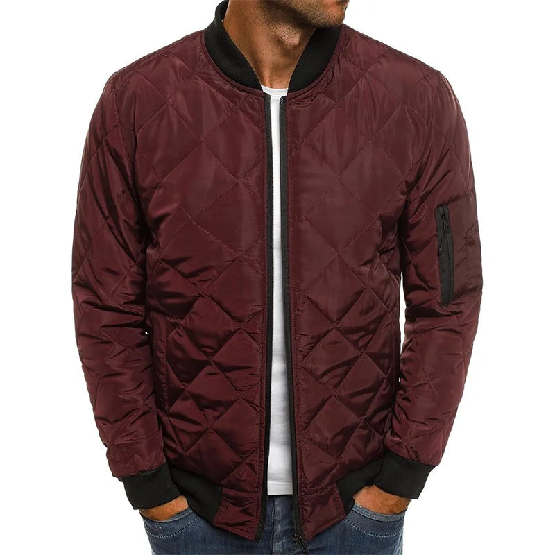 Winter New Men's Jacket Thickened Version Solid Color Baseball Collar Jacket