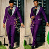 Slim Fit Suit Single Breasted Peak Lapel Blazer High Quality Crystal Prom Party 2 Piece Jacket & Pants for Men
