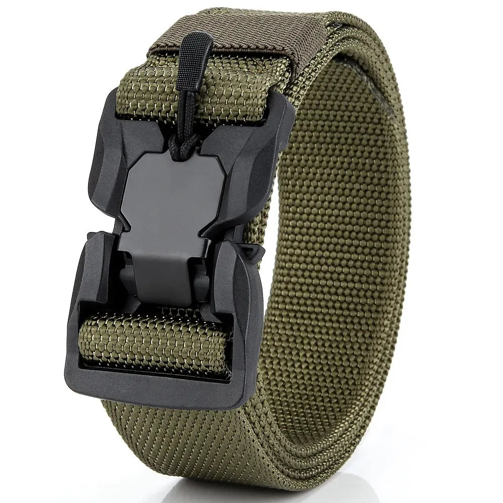 Premium Tactical Belt with Quick-Release Magnetic Buckle - Unisex Nylon Sports Belt