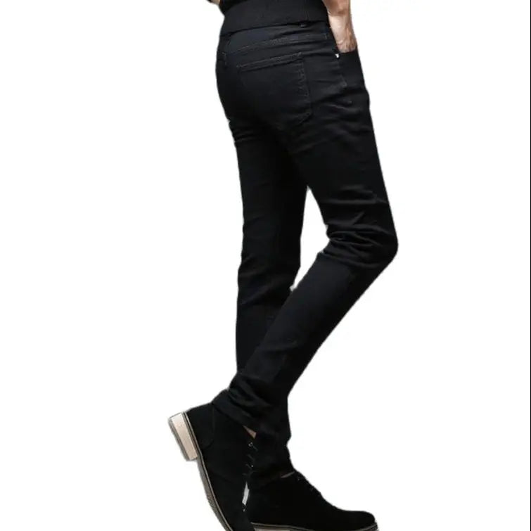 Men's Stretch Skinny Jeans - Slim Fit Elastic Denim Trousers