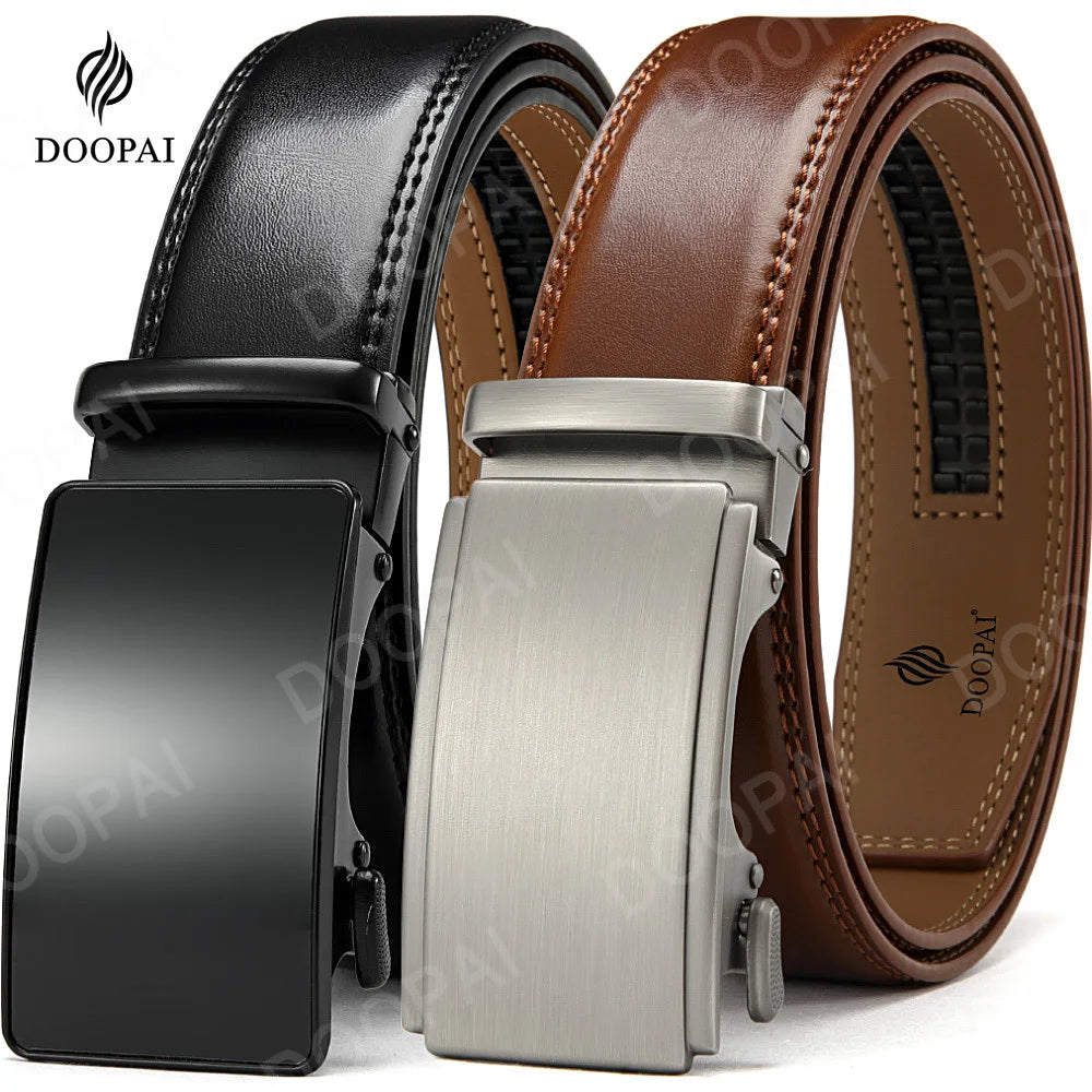 Men's Automatic Buckle Genuine Leather Belt