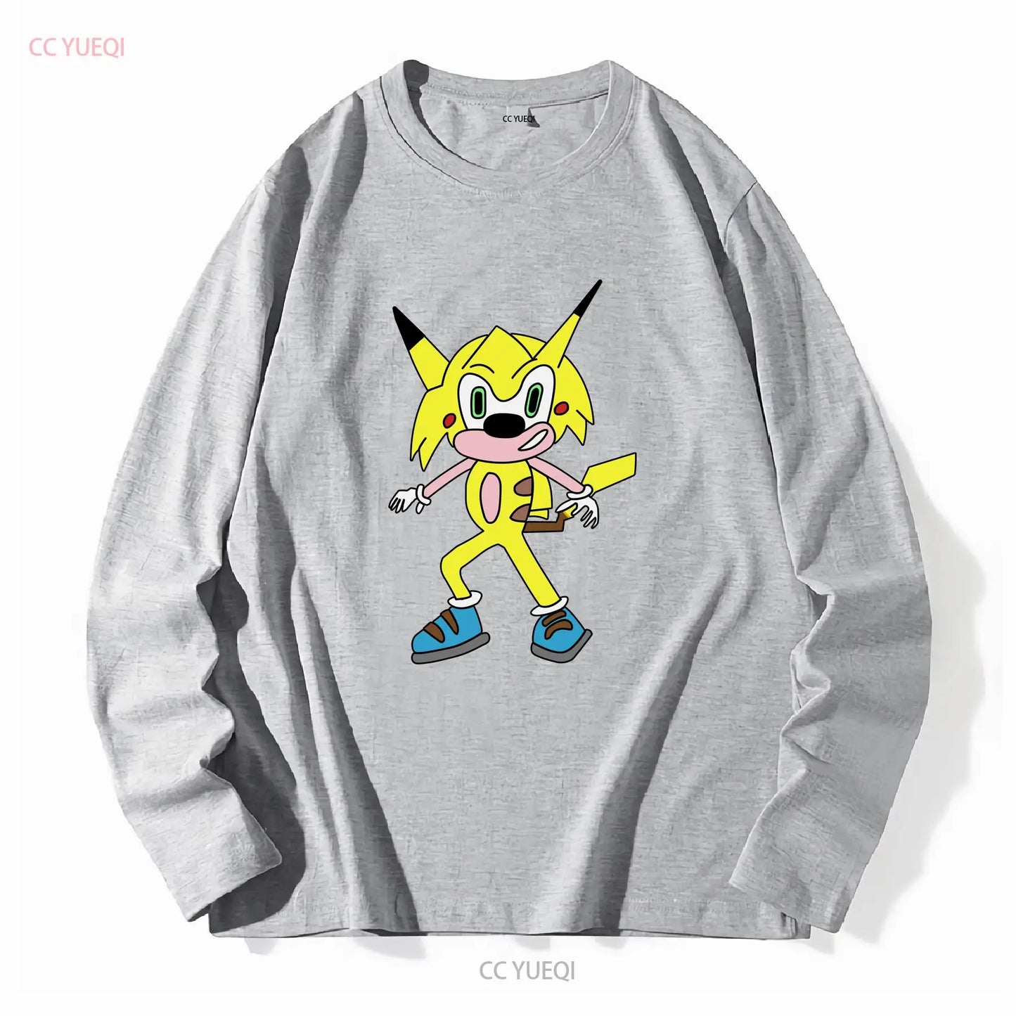 Sonichu Novelty Vintage Cool Long or Short Sleeve T-Shirt Washed Streetwear