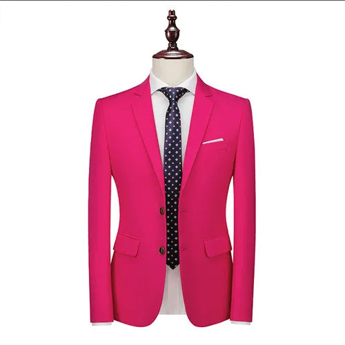 2026 Men's Suit Jacket, Business Formal Coat, Asian Sizes Slim Blazer