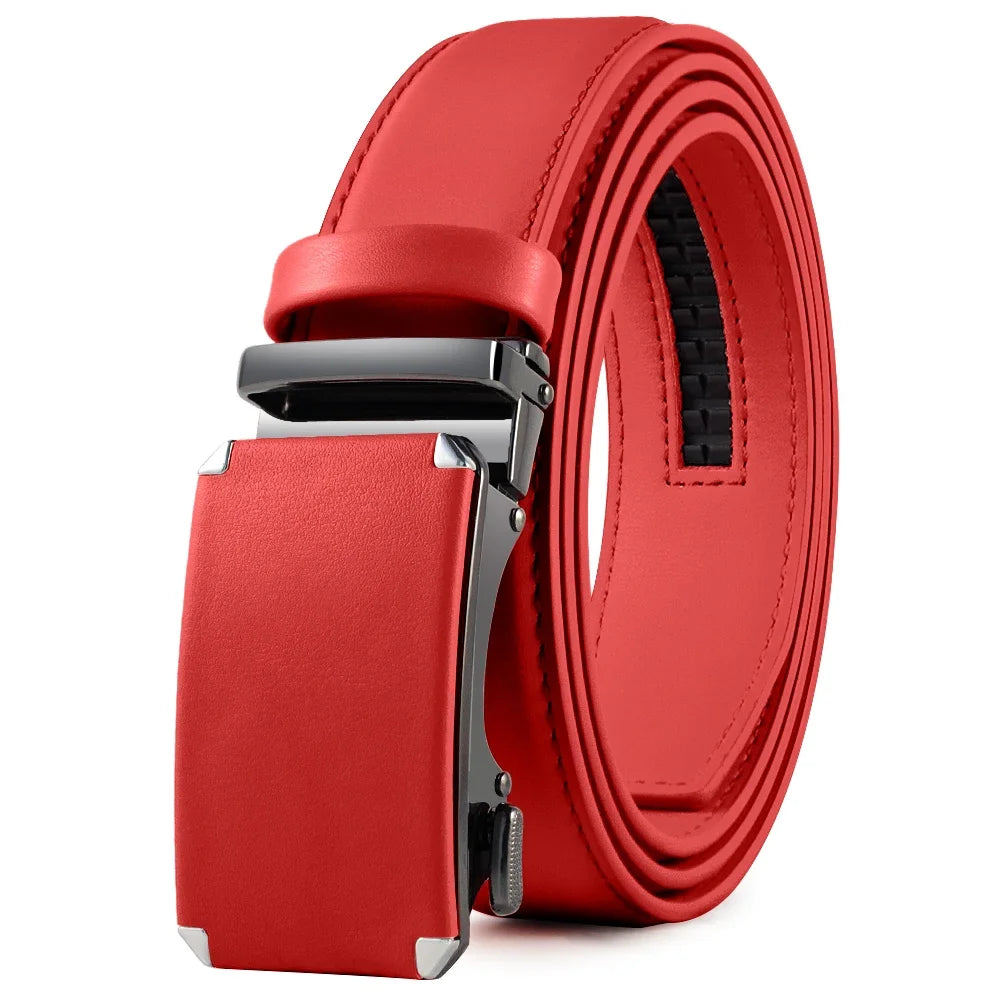 Men's Automatic Buckle Genuine Leather Belt