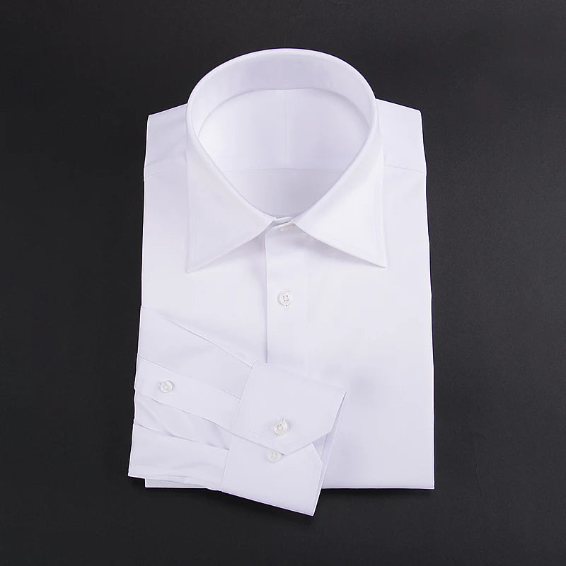 High quality French shirt slim-fit waist work professional official formal men's shirts