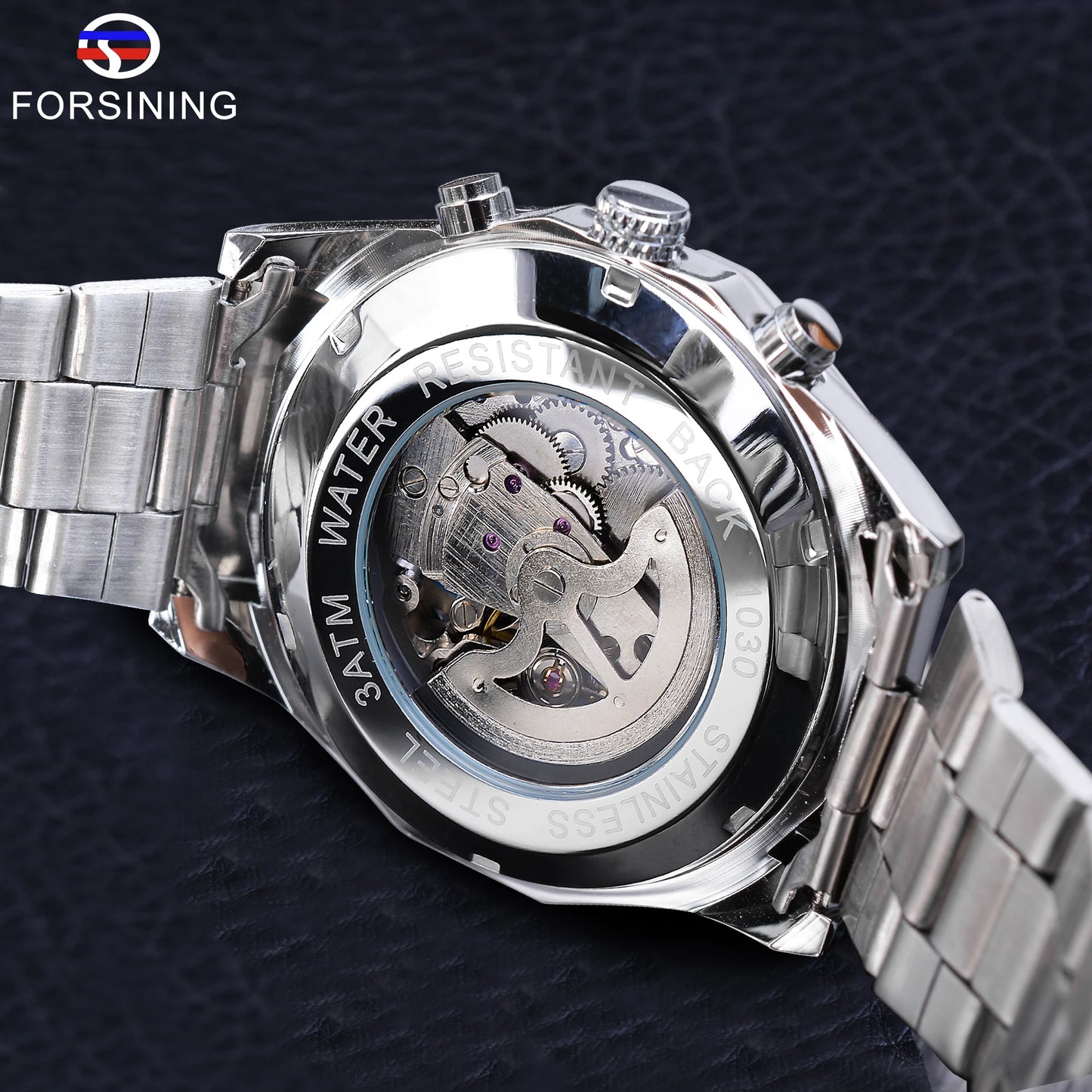 Luxury Skeleton Mechanical Watch - Stainless Steel Automatic Timepiece