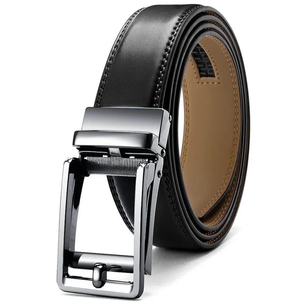 Men's Automatic Buckle Genuine Leather Belt