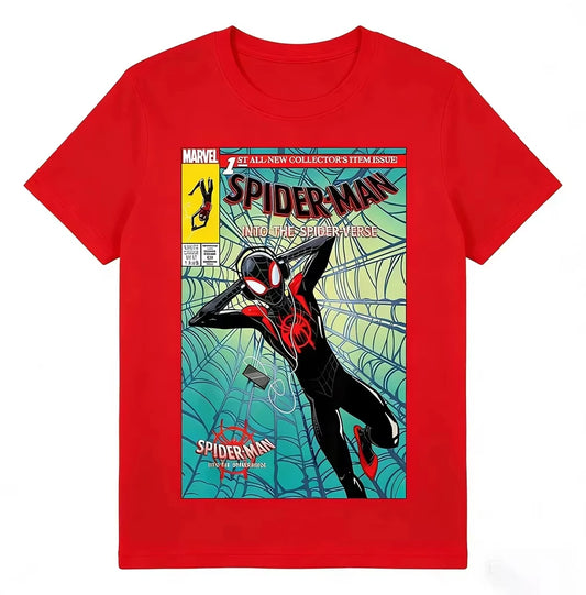 Official Marvel Spider-Man Black Suit Graphic T-Shirt Premium Cotton Tee Comic Design Comfortable Fit