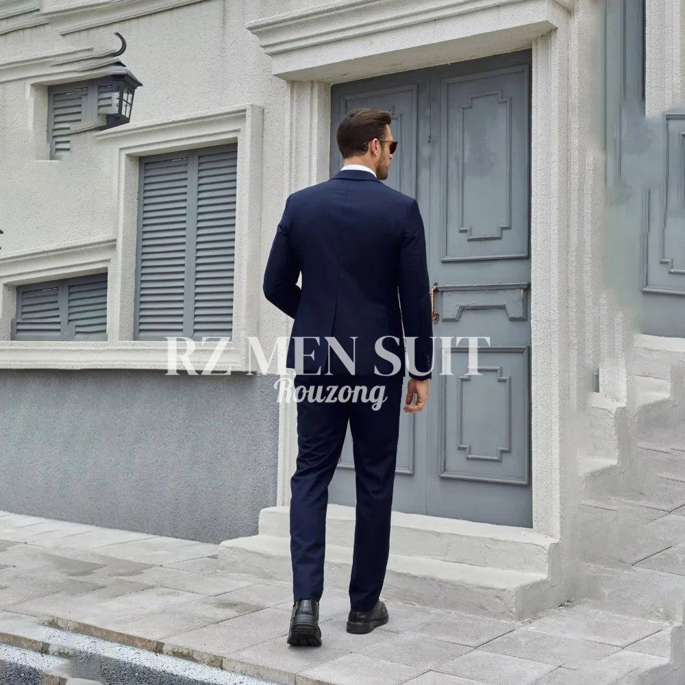 Men's 3 Piece Slim Fit Double Breasted Formal Suit for Wedding Prom Dinner Party