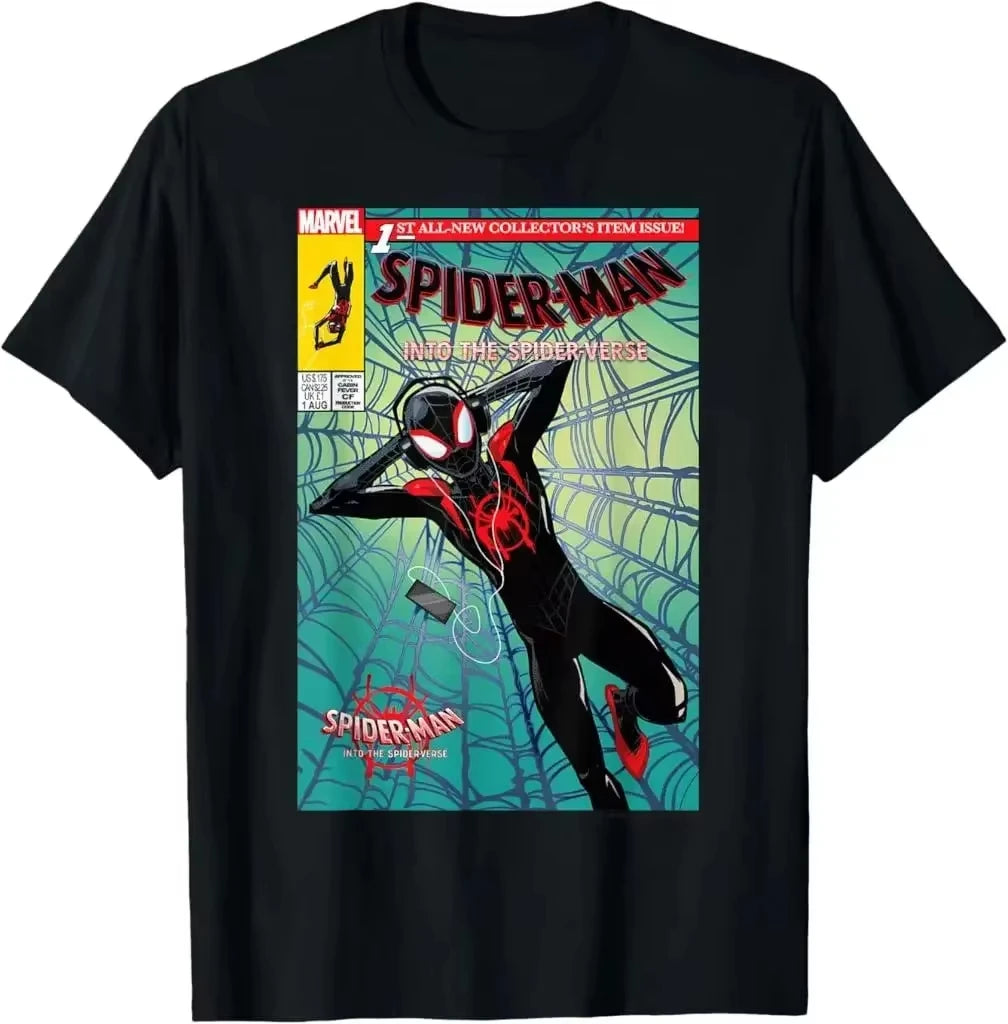 Official Marvel Spider-Man Black Suit Graphic T-Shirt Premium Cotton Tee Comic Design Comfortable Fit
