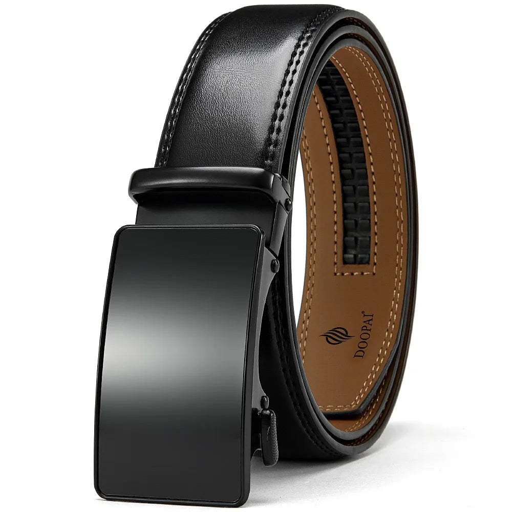 Men's Automatic Buckle Genuine Leather Belt