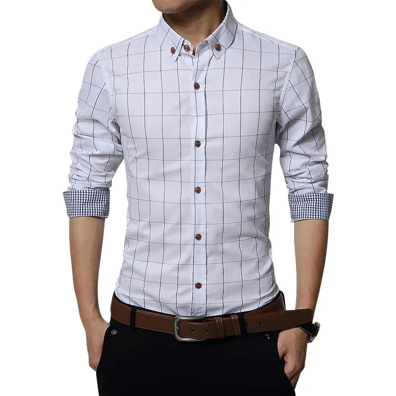 Men's Floral Dress Shirt - Slim Fit Long Sleeve