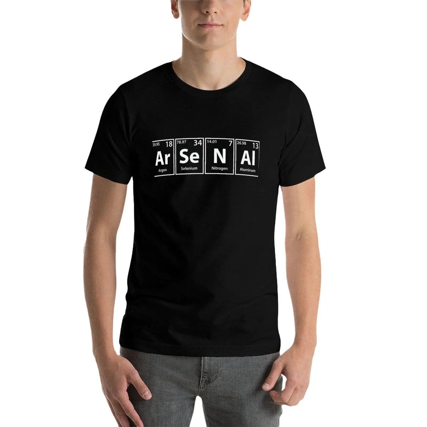 Arsenal (Ar-Se-N-Al) Periodic Elements Spelling T-Shirt