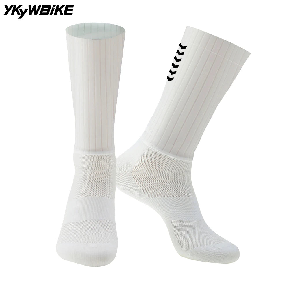 YKYWBIKE Anti-Slip Aero Cycling Socks - Men's Performance Bike Socks