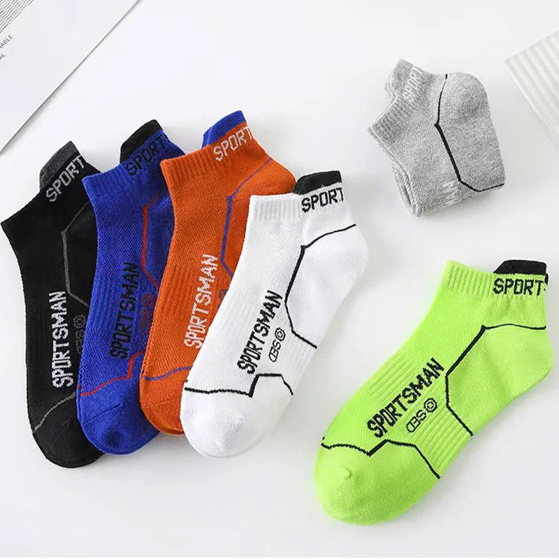 Men's Breathable Athletic Ankle Socks - 5/10 Pairs Pack