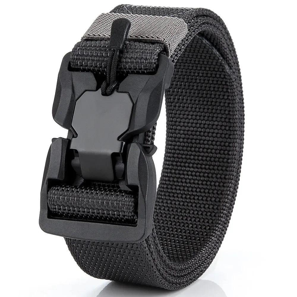 Premium Tactical Belt with Quick-Release Magnetic Buckle - Unisex Nylon Sports Belt