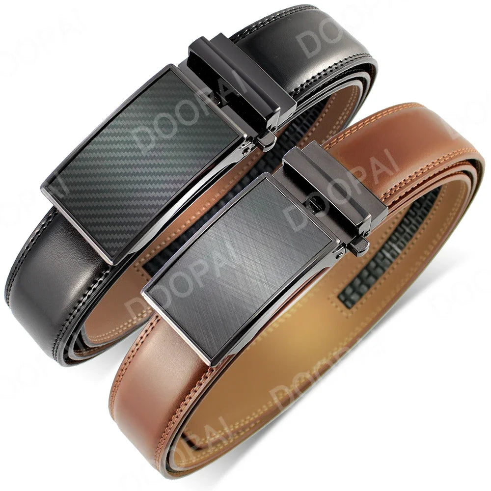 Men's Automatic Buckle Genuine Leather Belt