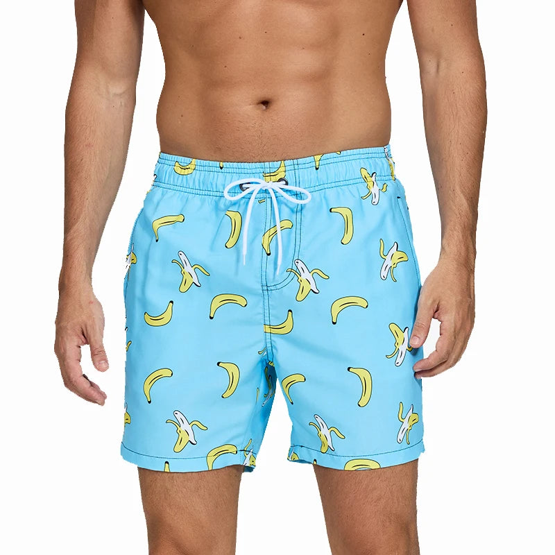 Men's Quick-Dry Beach Shorts with Mesh Lining - Datifer Swimwear