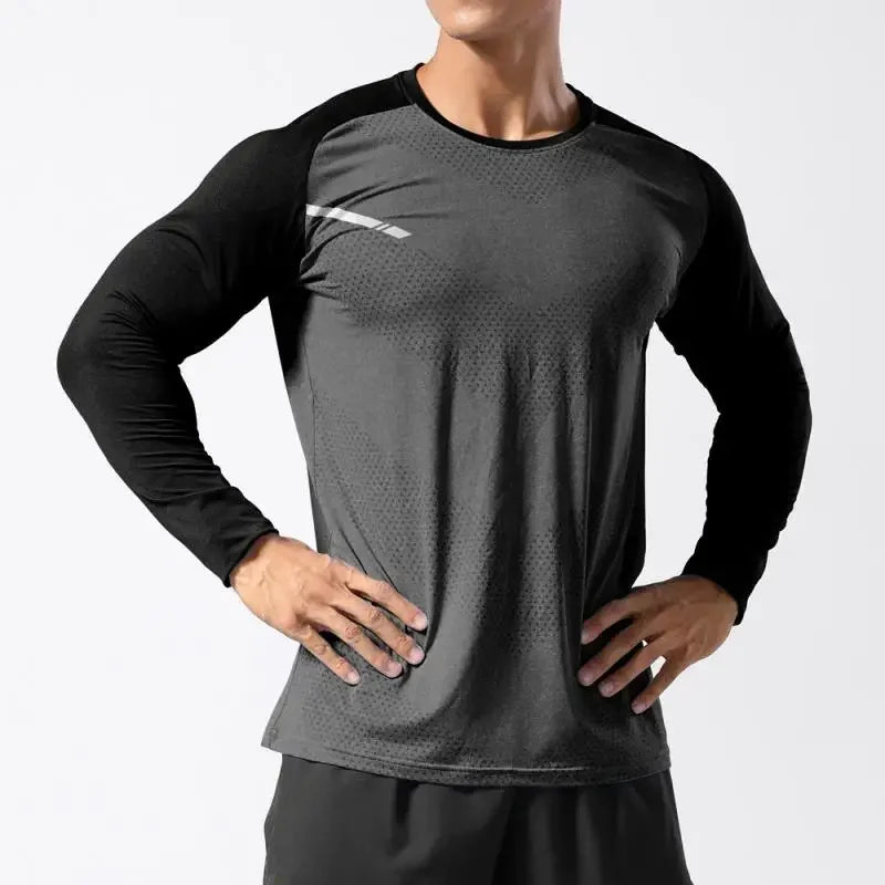 Men's Quick-Dry Performance Long Sleeve Athletic Shirt