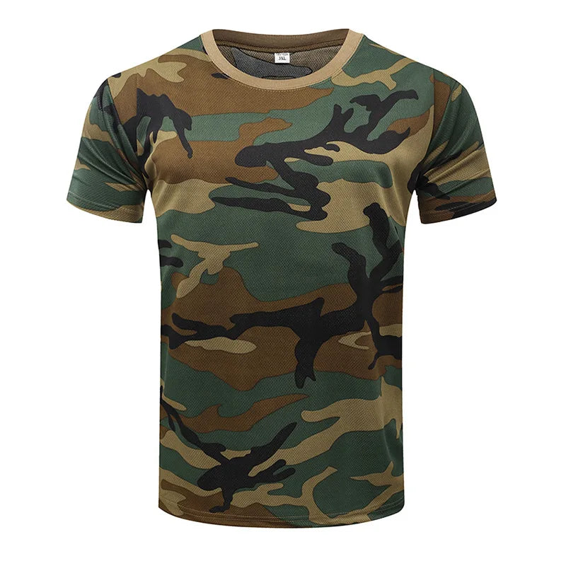 Men's Tactical Camouflage T-Shirt - Quick Dry Performance Tee