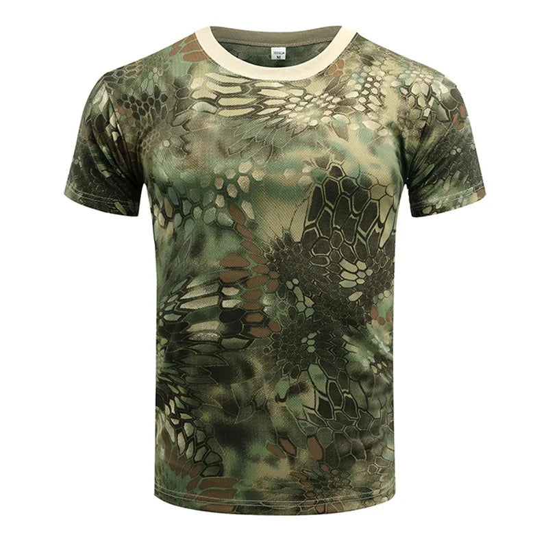 Men's Tactical Camouflage T-Shirt - Quick Dry Performance Tee