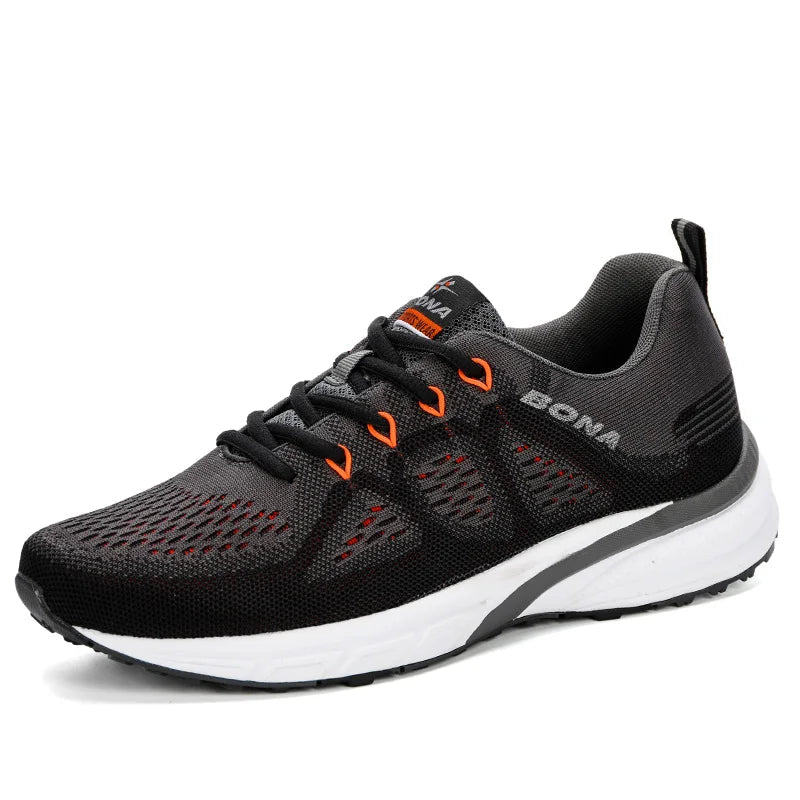 Men's Lightweight Running Shoes - Breathable Mesh Athletic Sneakers