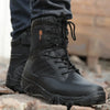 TOMITANY Men's Tactical Ankle Boots - Winter Leather Combat Work Boots
