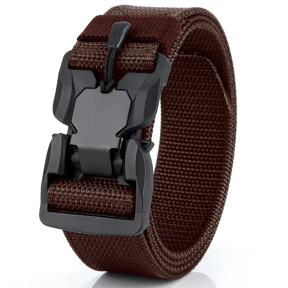 Premium Tactical Belt with Quick-Release Magnetic Buckle - Unisex Nylon Sports Belt
